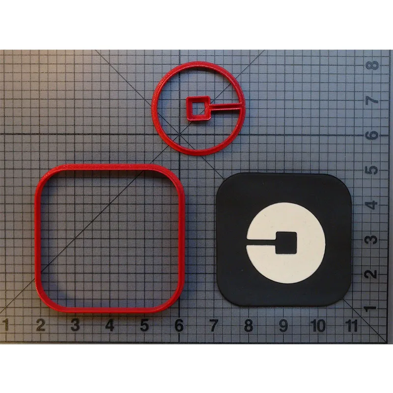 

Uber Logo Cookie Cutter Fondant Cupcake Top Cutter Custom Made 3D Printed Cooking Decoration Tool Fondant Cutter