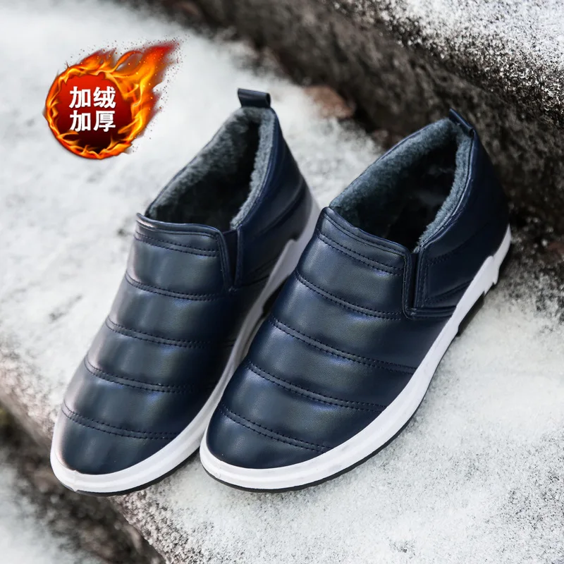 

FEERIJT Winter 2018 Women And Men's Shoes Plus Velvet Warm Men's Boots Casual High-rise Thickened Mens Winter Sneakers