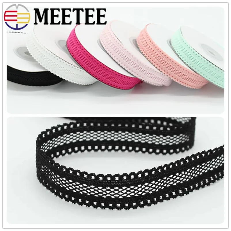 Meetee 22 метра 1 8 см кружевная сетчатая полоя эластичная лента тесьма для рукоделия