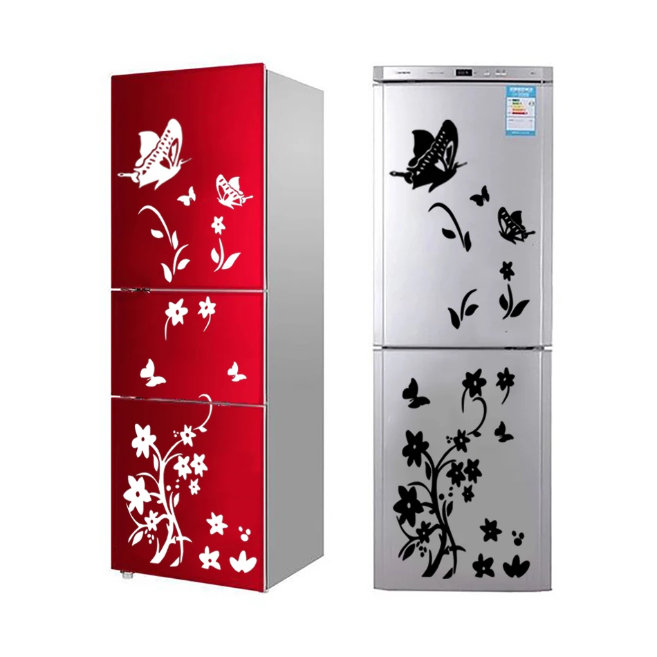 

DIY butterflies wall sticker flower for kids rooms 6 colors refrigerator art wall decals living room wallpaper home decor