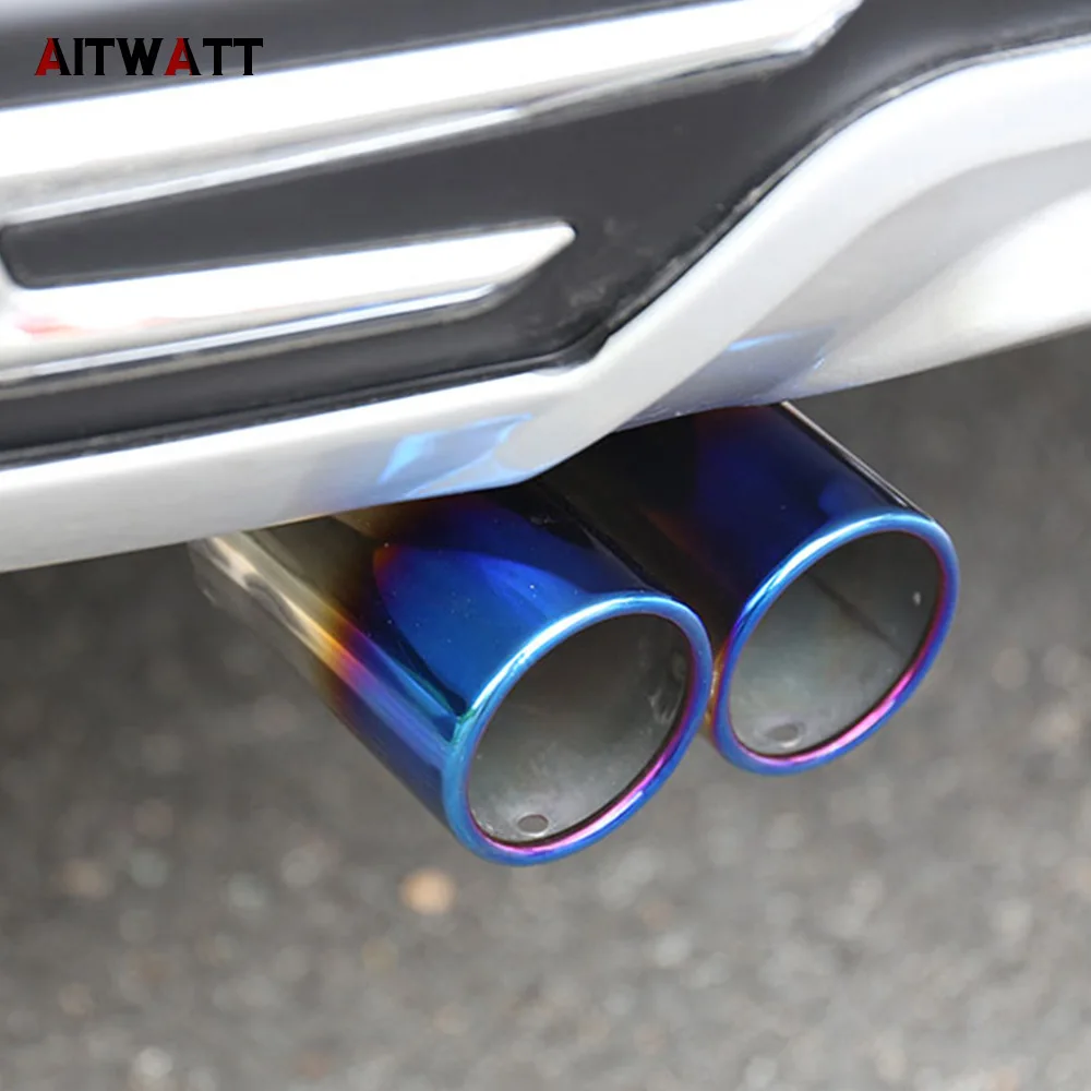 

For MG ZS 2018 Stainless Steel Exhaust Tail Muffler Tip Pipe Silencer Protector Universal tail Pipe Outlet Nozzle End AITWATT