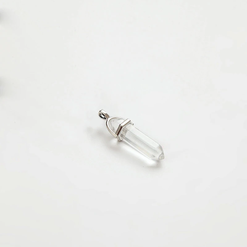 Meajoe Трендовое ожерелье с кулоном из натурального кристалла, аксессуары 25 цветов, ювелирные аксессуары для женщин - Окраска металла: transparent