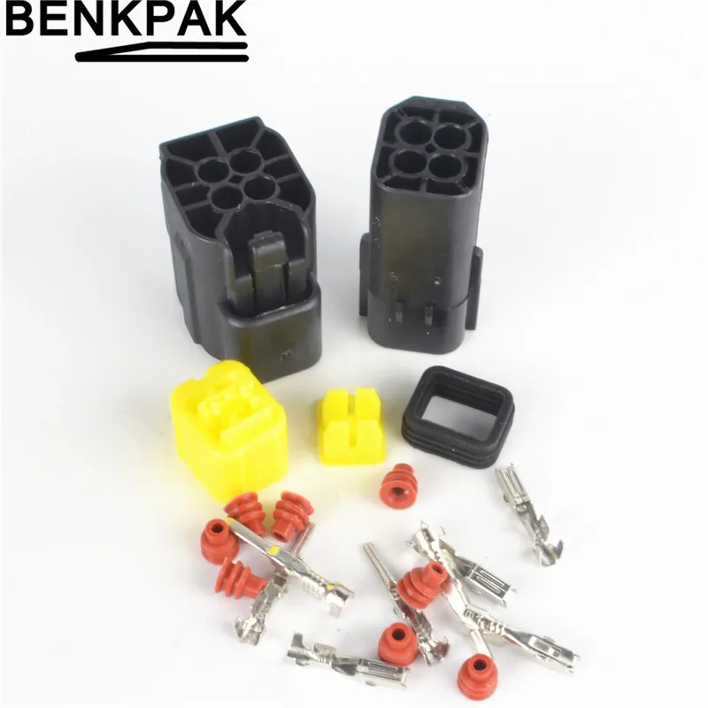 

4Pin Way Waterproof Wire Connectors Plug Car Auto Sealed Electrical Set Car Truck socket 4p