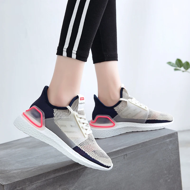 

2019 Summer Sneakers Women Sport Shoes Sneakers Women Running Shoes Outdoor Athletic Trainers Lace-Up Platform Chaussures Femme