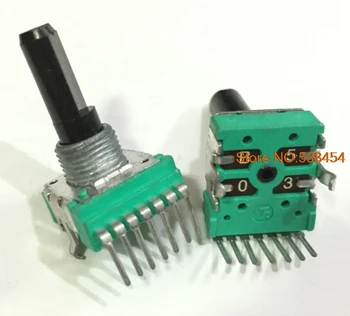 

4pcs FRK14 7-pin dual potentiometer switch B50K long axis 20MM dual-channel volume potentiometer switch