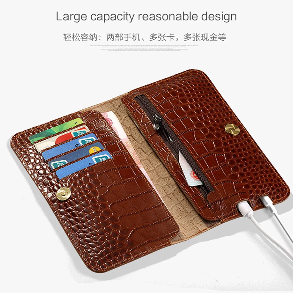 

Flip Genuine Leather case For Xiaomi Max 2 plus phone case Crocodile skin Wallet Bag Note4 Plus 6a 8 A2 lite Max 3 Mix handbag