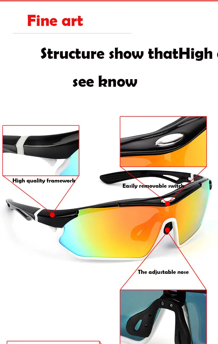 Cycling Glasses Bicycle glass Motorcycle Sunglasses Driving Fishing Eyewear Men Women Outdoor Sport Designer Sunglasses