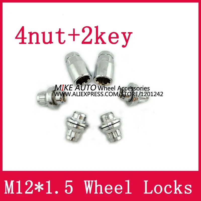 M12x1.5 4 шт стальные гайки для автомобильных колес с ключом для Toyota