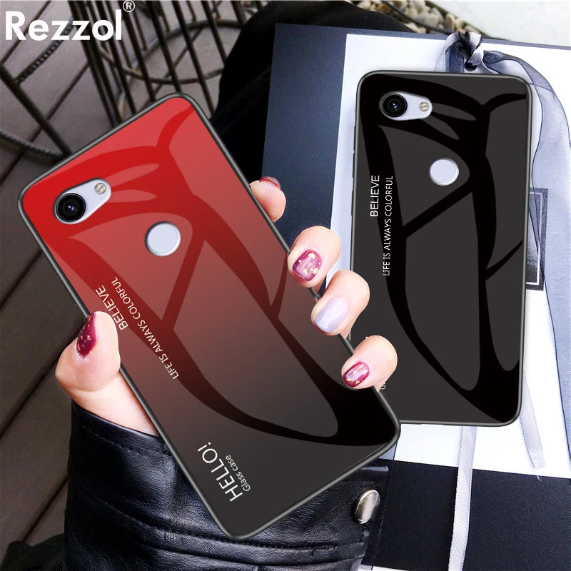 Для Google Pixel 3A XL чехол градиентное закаленное стекло мягкий силиконовый Край