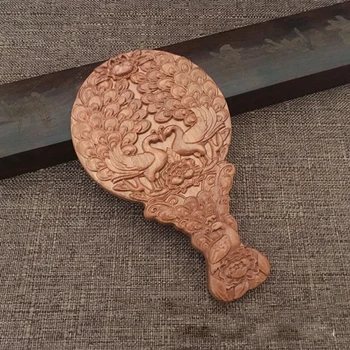

Wood carving mirror gift home decoration desktop ornaments(A817)