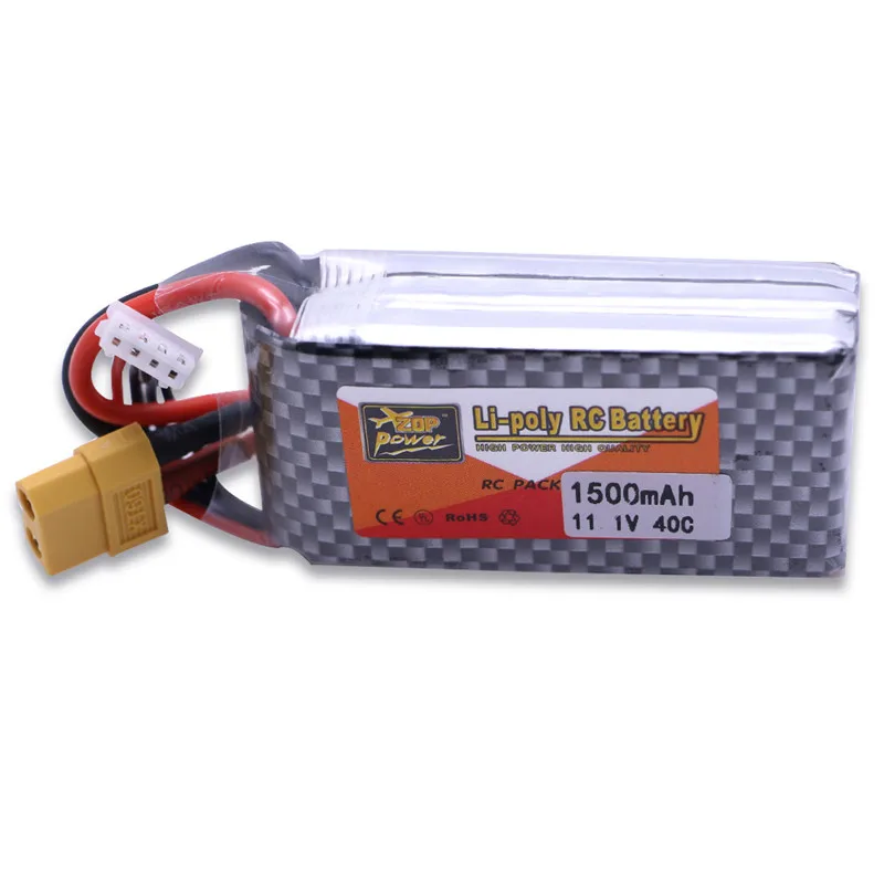 

High Power 3S 11.1v 1500mAh 40C LiPo Battery T XT60 Plug 11.1 v Rechargeable Lipo Battery For RC Car Airplane Helicopter