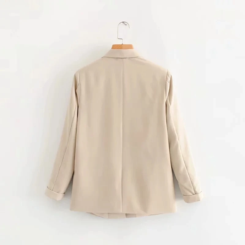 COZARII blazer mujer 2019 women solid notched collar pockets full sleeve single button casual style women blazers COZARII blazer mujer 2019 women solid notched collar pockets full sleeve single button casual style women blazers