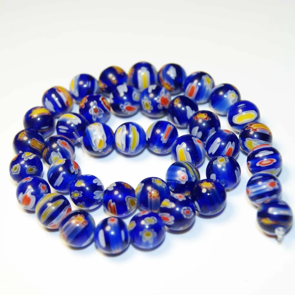 AAA Blue Coloured Glass Bead Jewelry Making DIY Bracelet Necklace 4MM