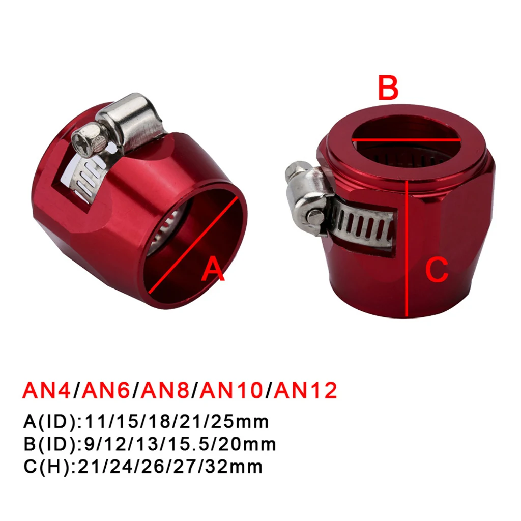 1PC AN8 Fuel Hose Line End Cover Clamp Adapter Aluminum Anodize Fitting Universal for Fuel Water Oil Air Line End Finisher