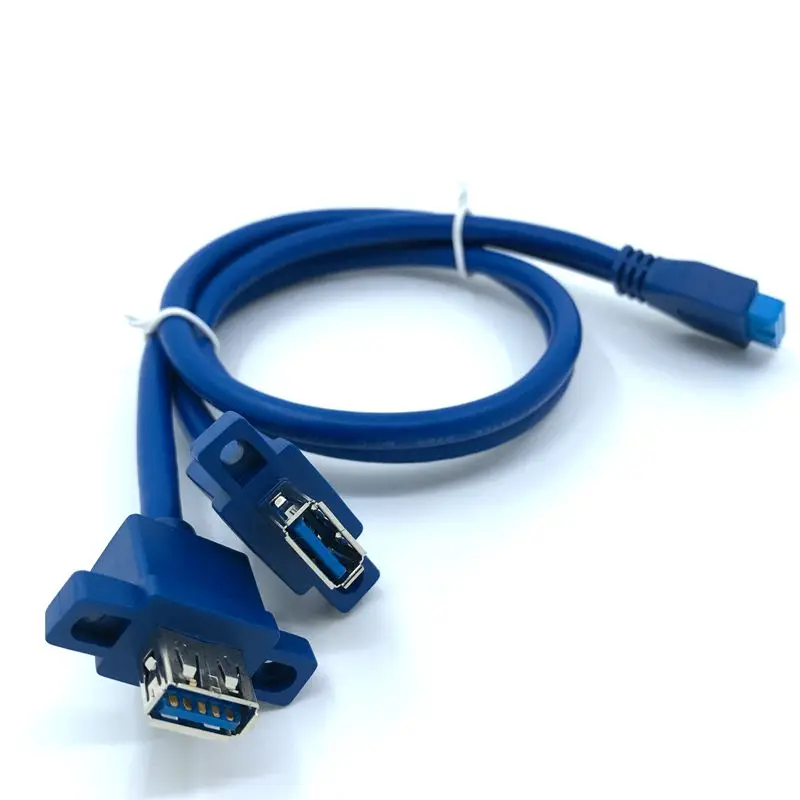 2 x USB 3 0 двойной порт гнездовой винтовой монтаж типа панели для материнской платы