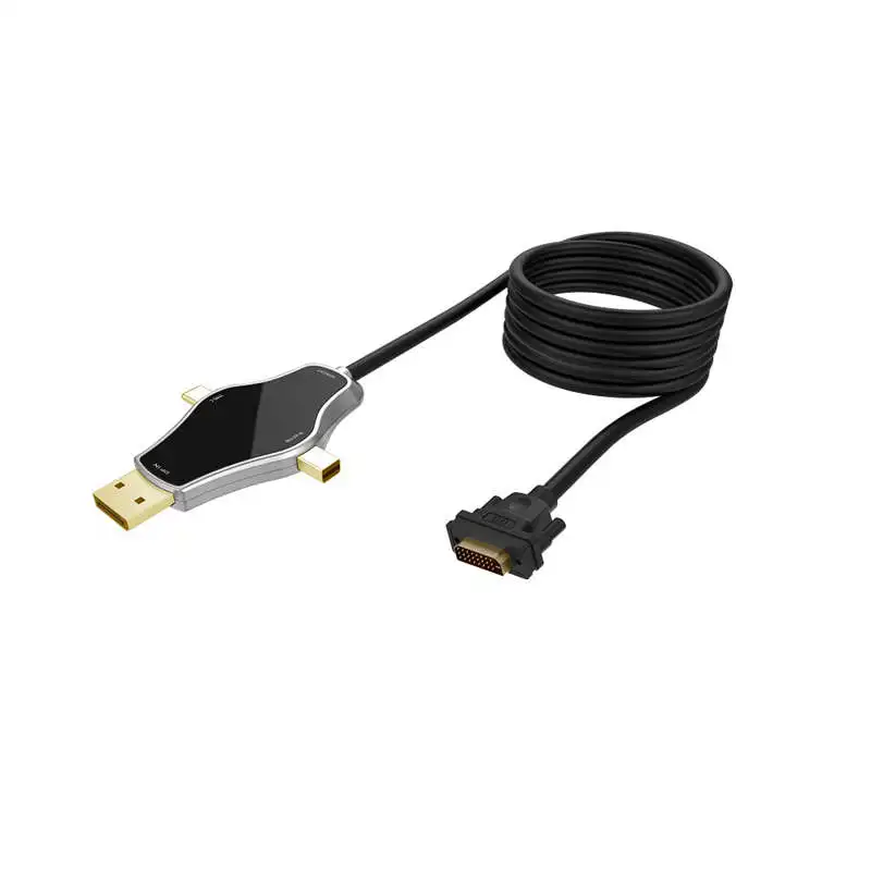 

3 In 1 Multi-Function Converter Supports Usb3.1 Type C+Dp+Mini Dp To Dvi Signal Output Usb-C Cable Adapter For Macbook(1.8M)