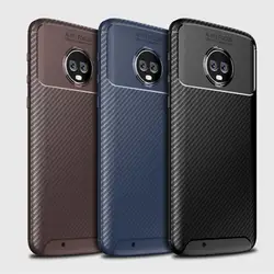 Coque Силиконовые телефон случаях для Moto E5 G6 плюс играть E5Plus G6Plus Обложка мягкая ТПУ Резиновая Роскошные углеродного волокна защиты дело Капа