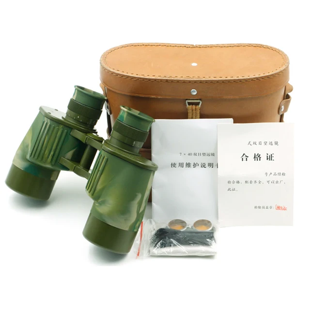 Best price at $140 Cheap Exclusive Military Grade Camouflage Binoculars 7X40 Waterproof HD Green Film BAK4 Prism Wide Angle Telescope with Range Reticle
