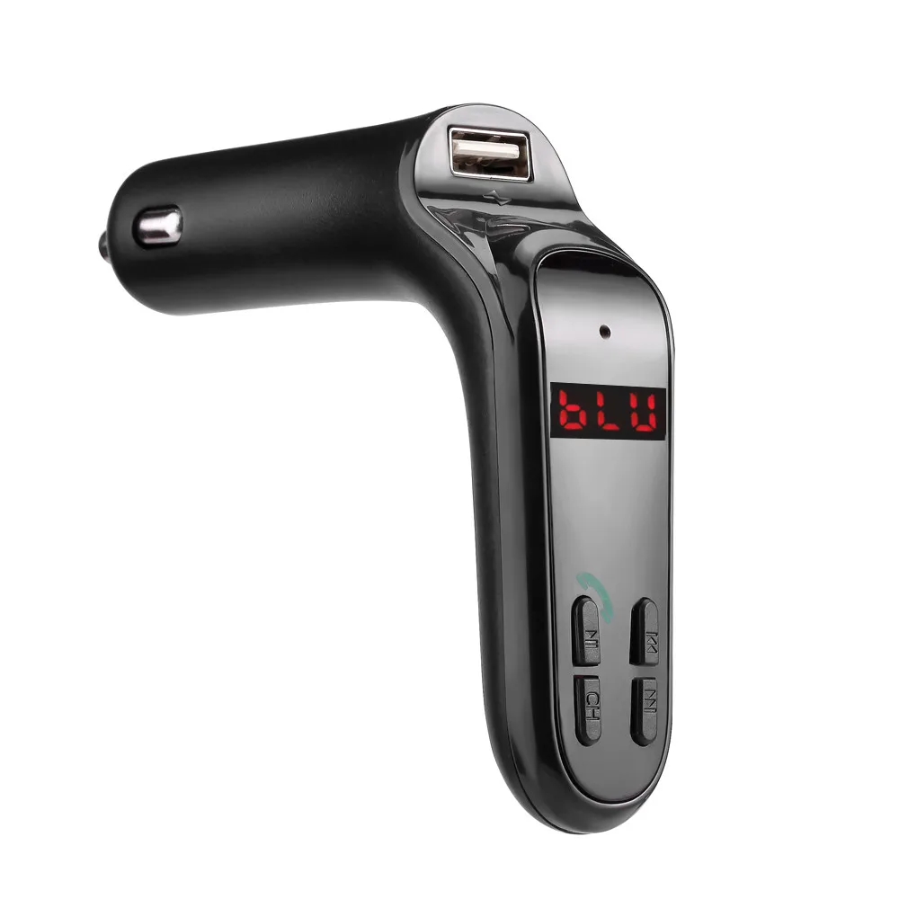 

2019NEW Bluetooth Car Kit Handsfree FM Transmitter Radio MP3 Player USB Charger & AUX Vintage Top Com Carro Ipod Girl