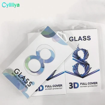 

100 pcs/lot Universal PC Retail Packaging Box For iphone X 8 7 Plus Curved Full Cover Tempered Glass Screen Protector