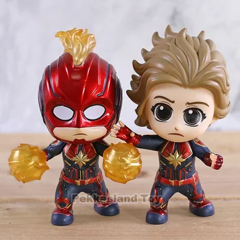 

Hot Toy Cosbaby Captain Marvel Masked Starforce Version PVC Action Figure Collectible Model Toy Doll Car Decoration