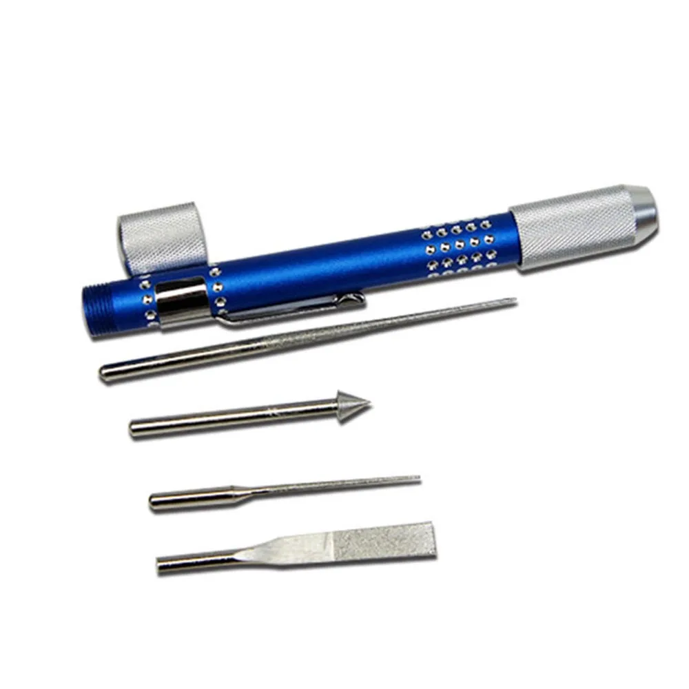 4 in 1 Mini File Set Diamond Grit Sharpener Needle Files Metal Glass