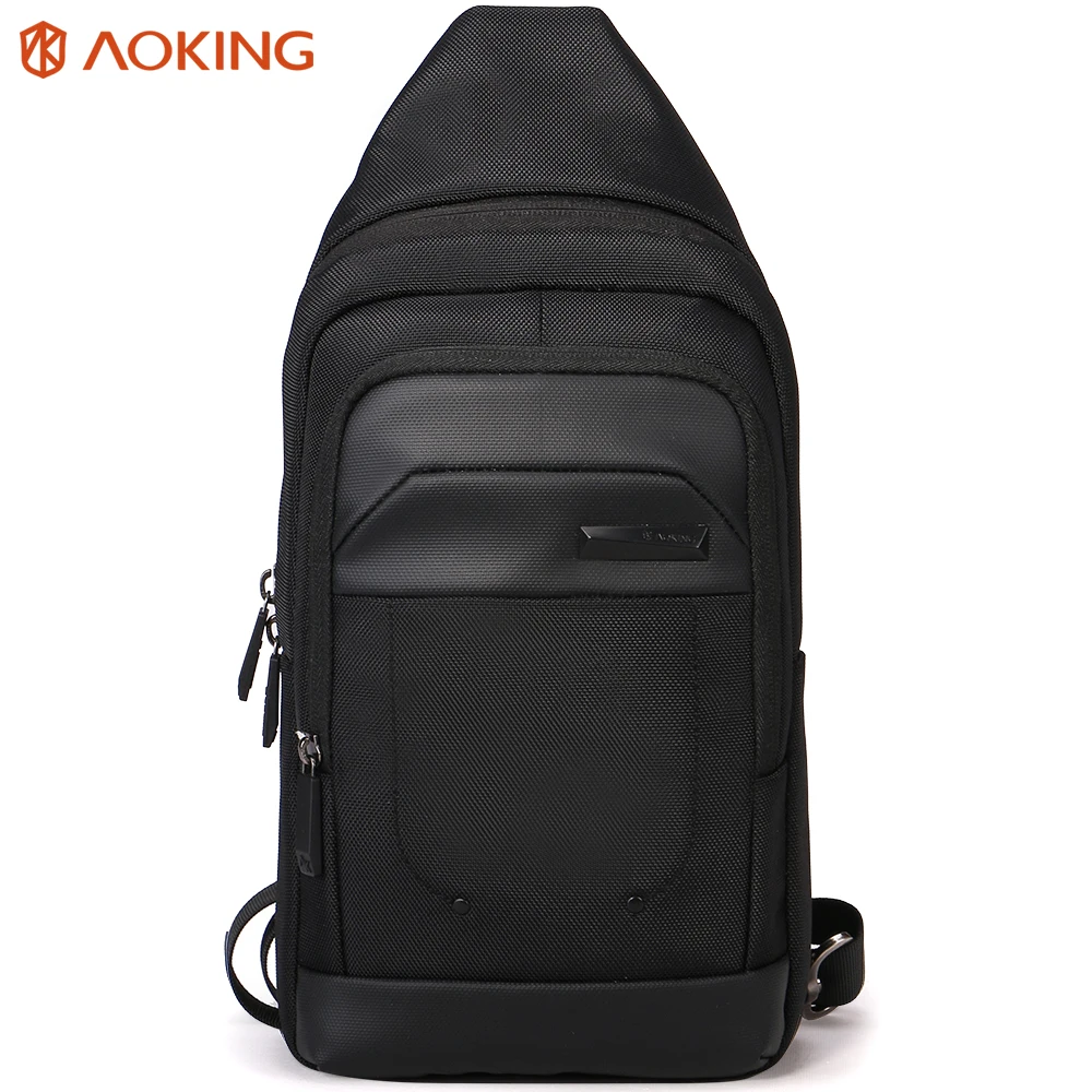 

Aoking 2017 New Theftproof Man Shoulder Bag Black Blue Mens Chest Bags Fashion Casual Crossbody Bag Man Messenger Bag