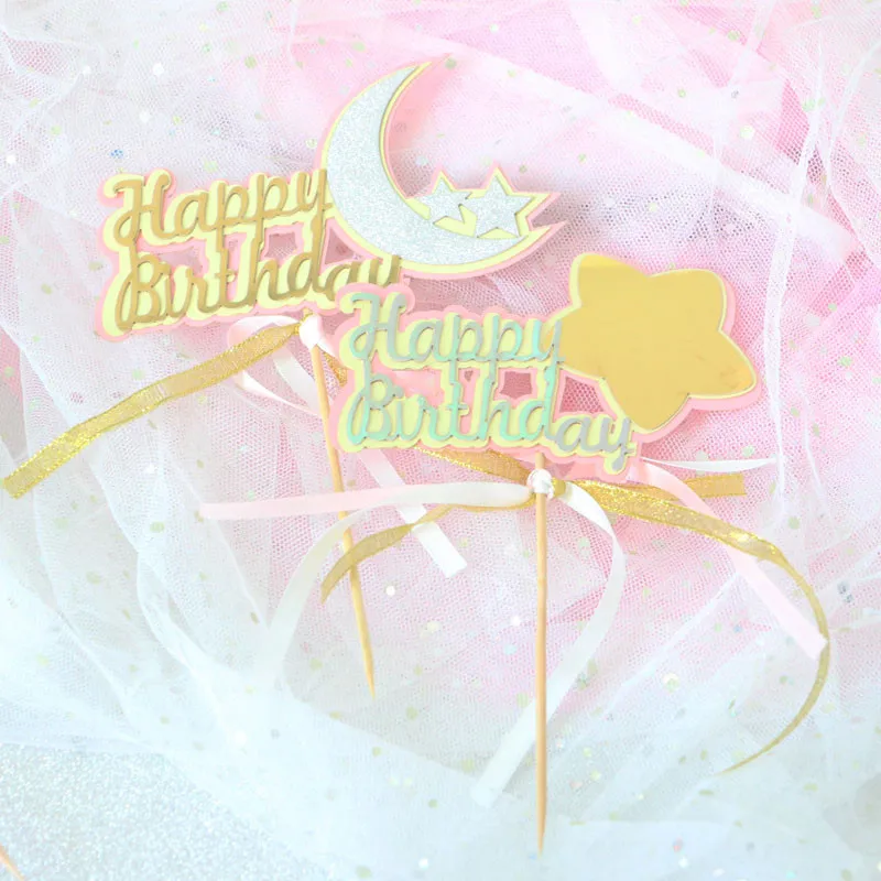 1 шт. милый Черинг Радуга облако Единорог "с днем рождения" торт Топпер детская игрушка в ванную день рождения десерт украшение стола