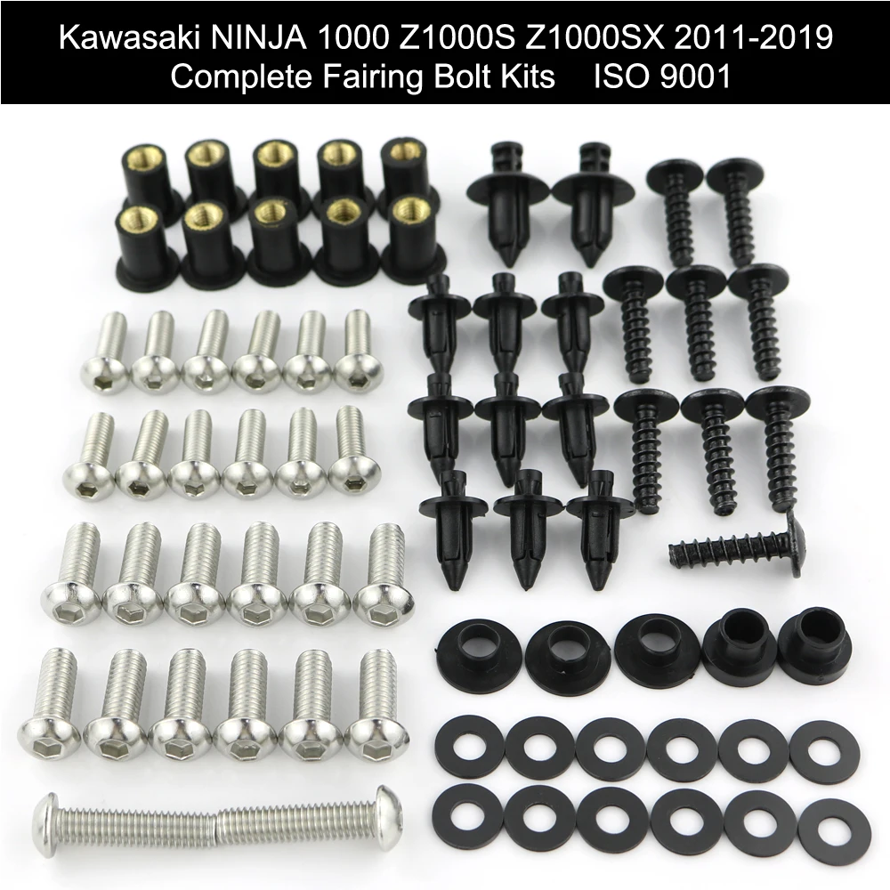 Для Kawasaki Ninja 1000 Z1000S Z1000SX 2011- полный обтекатель Болты Комплект зажимов гайки болты винт Нержавеющая сталь