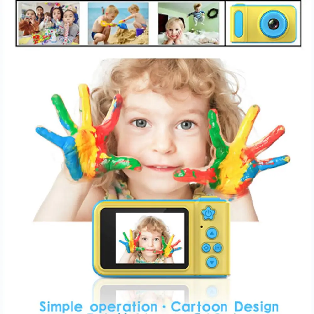LeadingStar Мини цифровой камера Мультфильм Игры Фото литиевых батарея игрушки детей подарок на день рождения 1080 P малыша игрушечная камера