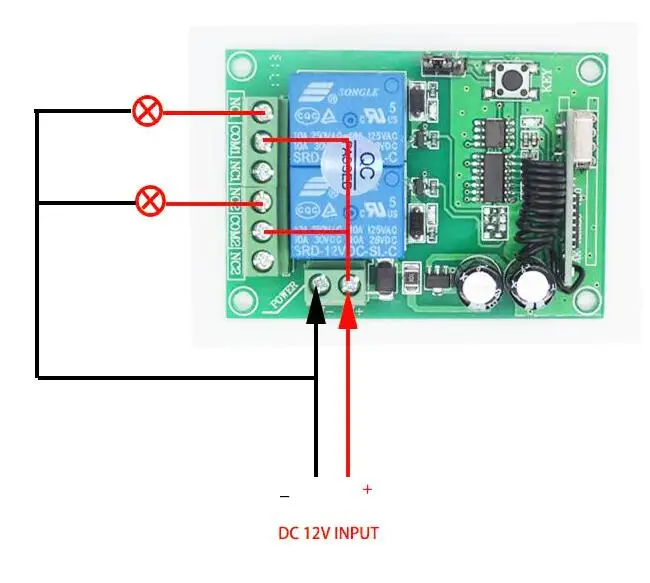 Длинный диапазон DC12V rf Беспроводной дистанционного Управление коммутатора