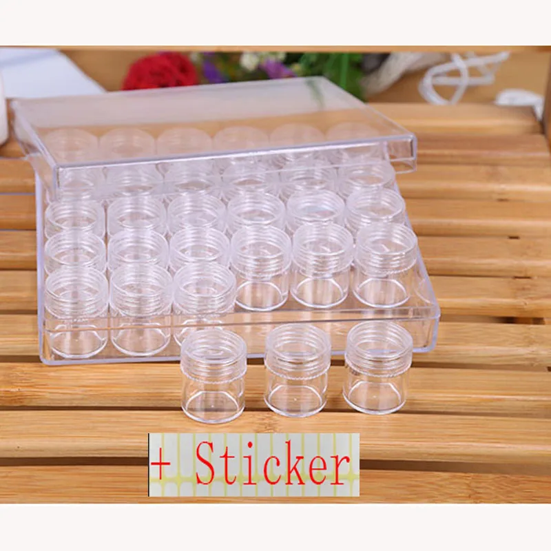 

30/60/90/120 Slots Adjustable Transparent Diamond Painting Accessory Tools Jewelry Storage Box Case Cross Stitch Tools Organize