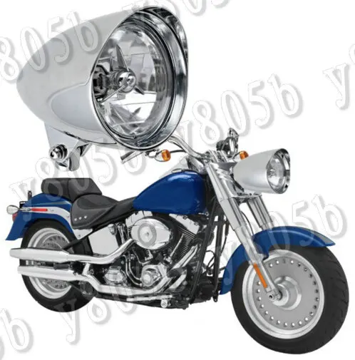 Хромированная алюминиевая фара 4," x 7" для Honda Shadow Spirit Sabre Aero ACE Steed VLX 400 600 1100 DLX VTX1300