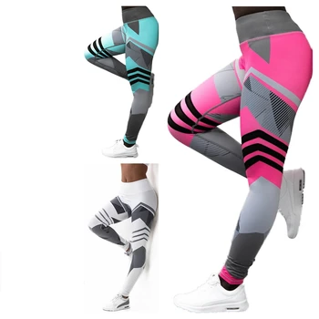 

New women's legins fashion push up motion Printing Leggings Put Hip Elastic High Waist Slimming Legging Breathable Slim Pants