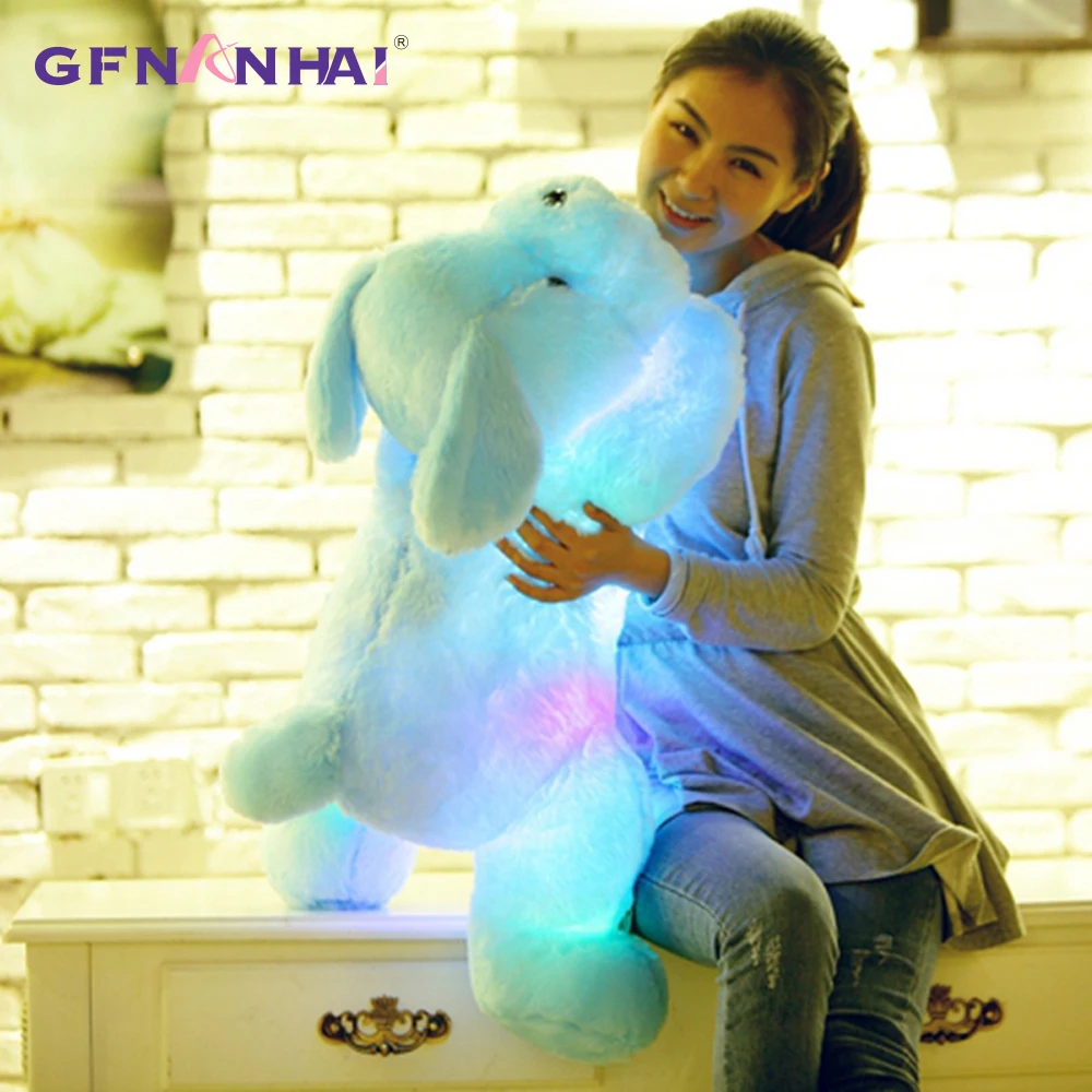 50/80 см красочные ночник светодиодный светящиеся собак световой плюшевые игрушки для детей для девочек Мягкие плюшевые игрушки для детей, игрушки Праздничная игрушка