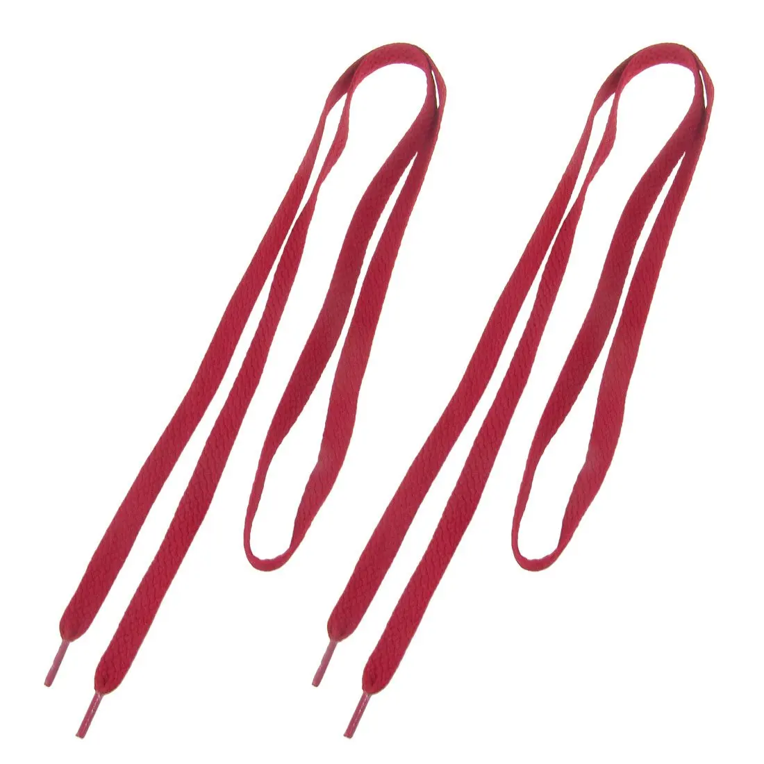

Pair Sneakers Trainers Flat Shoe Laces 0.4" Wide Strings Red