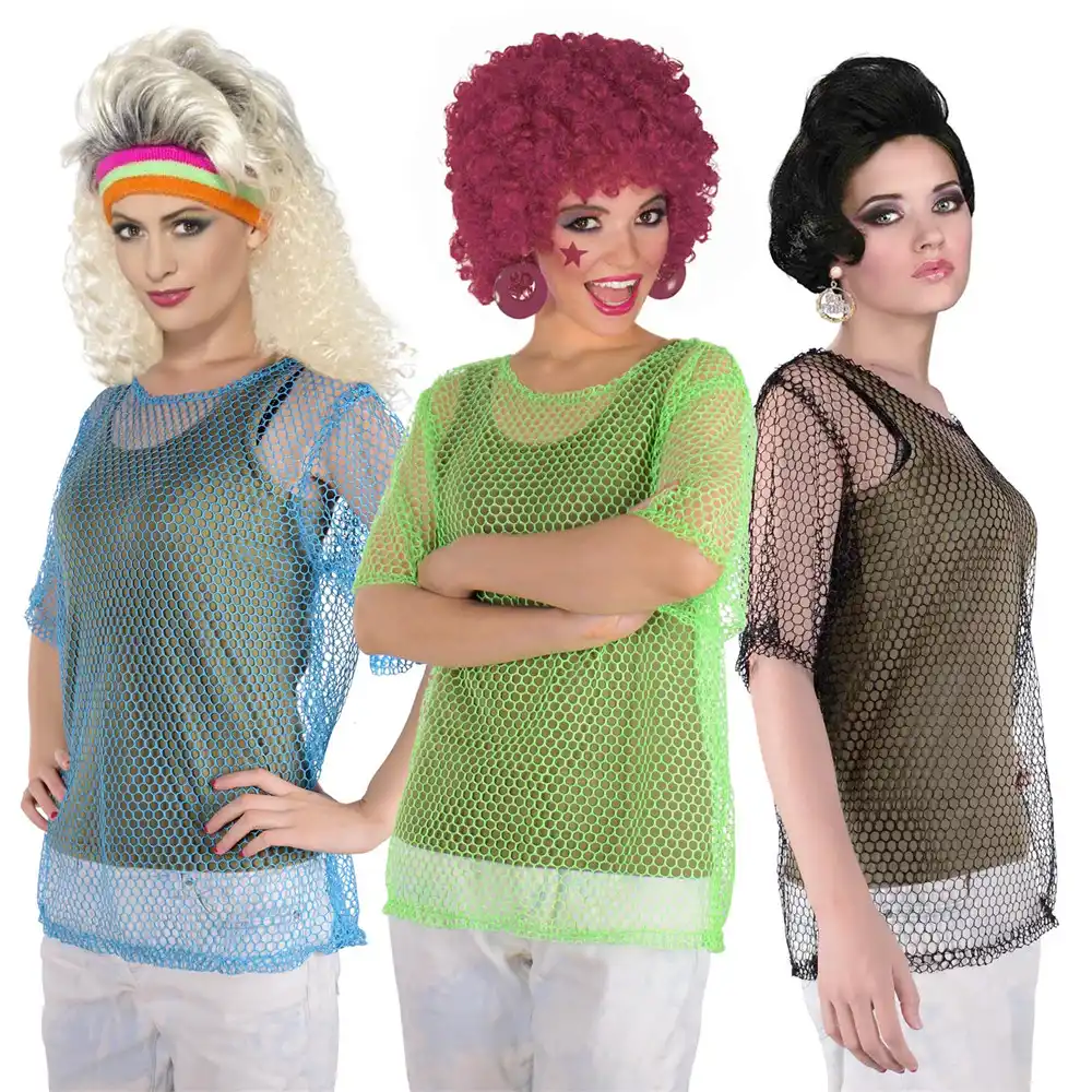 80s fishnet top