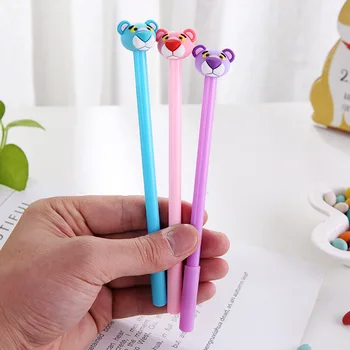 

36 pcs/lot Leopard gel pen Cute Animal 0.5mm black ink Signature pens school writing supplies Stationery Promotional gift