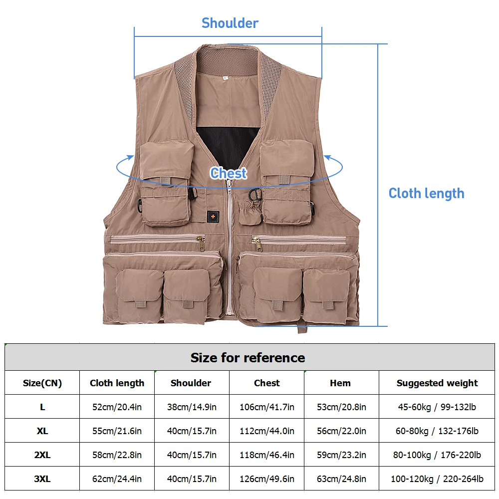 Lixada открытый рыболовный жилет без рукавов Сетка Мужская одежда для рыбалки мульти-жилет с прорезными карманами для фотосъемки