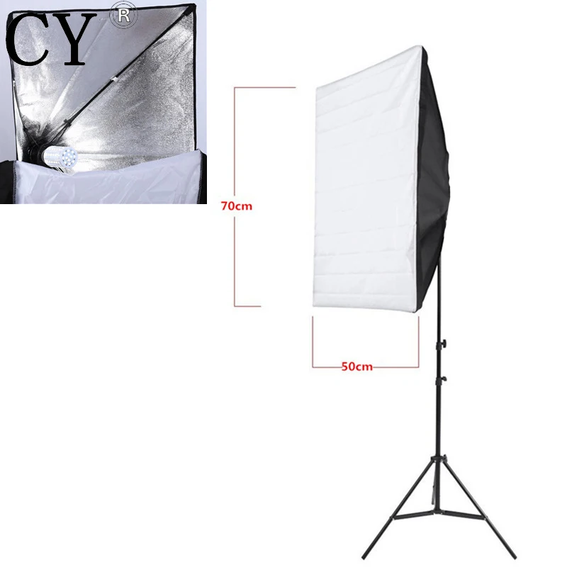 

INNO E27 40W LED Light 110V Portable 50cm x 70cm Photo Studio Softbox With Studio Photography 200cm Light Stand Kit