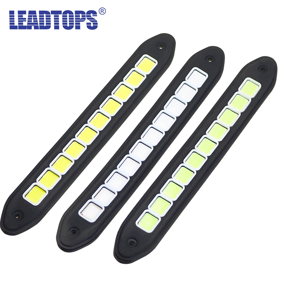 LEADTOPS квадрат 2шт 21см гибкие светодиодные фары дневного света 100% Водонепроницаемый cob дневные гибкие светодиодные DRL вождение автомобиля Лампа БЖ LEADTOPS квадрат 2шт 21см гибкие светодиодные фары дневного света 100% Водонепроницаемый cob дневные гибкие светодиодные DRL вождение автомобиля Лампа БЖ