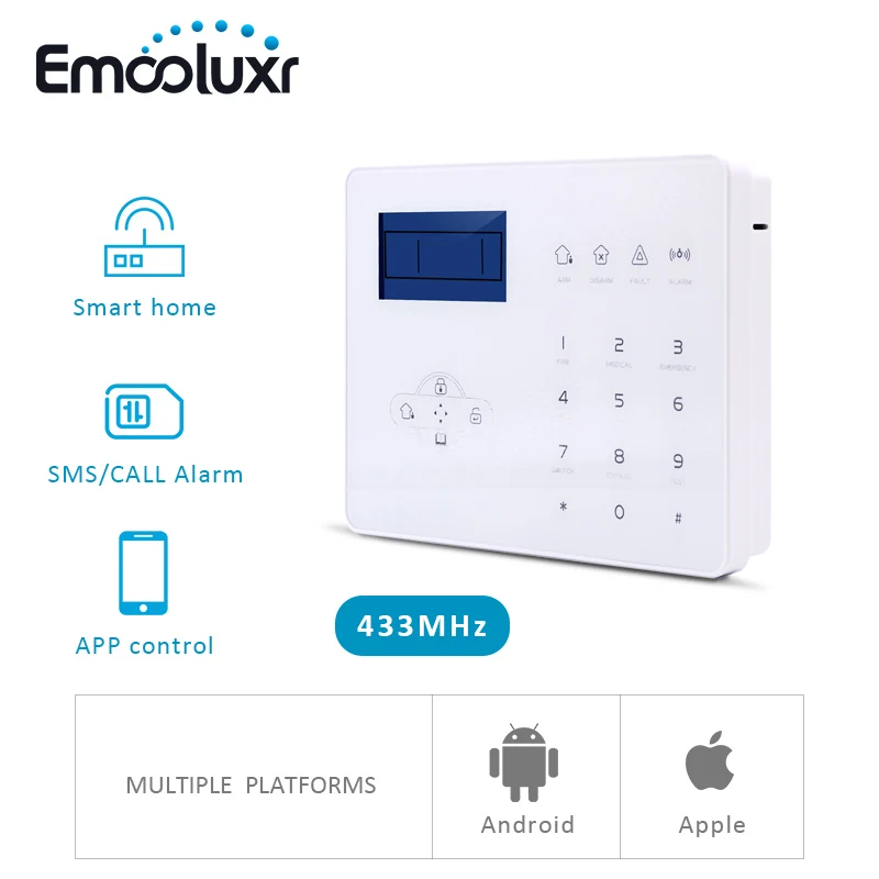 APP Control GSM PSTN Smart Home Alarm System ST-IIIB with Anti-pet PIR Sensor and Door Window Sensor Detector