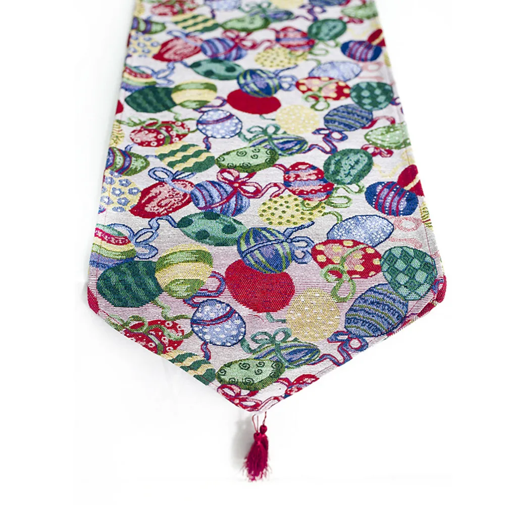 Bunny Rabbit Easter Eggs Table Runners Modern Cotton linen Tablecloths Party Decoration Table Runne