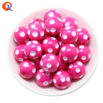 

Cordial Design 100PCS/Lot Hot Pink 20MM Resin Polka Dot Beads Resin Round Chunky Beads for Chunky Necklace Jewelry CDWB-514051