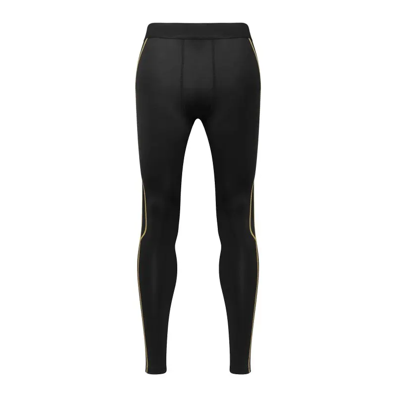 Новые мужские Спортивные Компрессионные базовые штаны для бега эластичные длинные брюки плотные внутренние леггинсы - Цвет: Черный