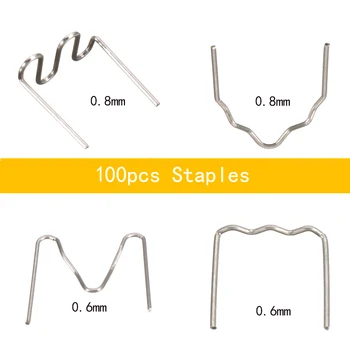 

Universal 100/set pre-cut 0.6 mm-0.8 mm heat wave flat clamp for stapler plastic welding car bumper repair tool repair
