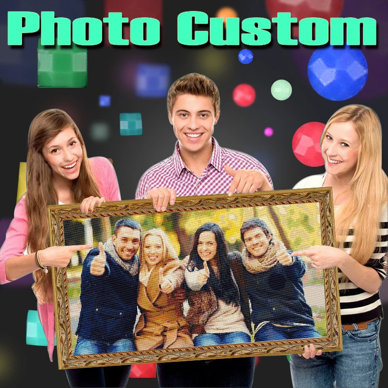

DIAPAI Photo Custom Diamond Painting 5D DIY Picture of Rhinestones Diamond Embroidery 3D Cross Stitch Home Wedding Decoration