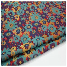 HLQON парча Тан костюм синий красный Ткань пэчворк чувствовал ткани telas простыней платье Ципао Детская куртка ткань 75 см Ширина