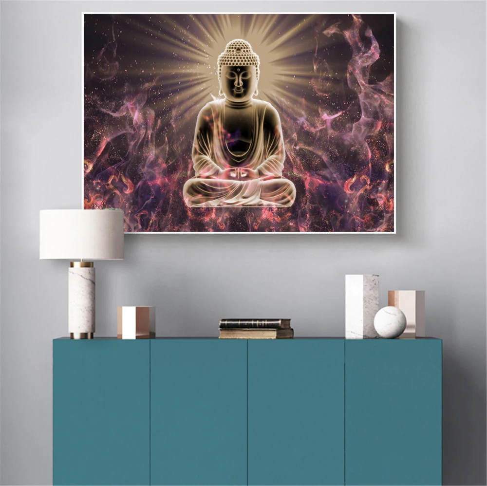 Wall Art Print Buddha Posters Canvas Abstract Oil Painting Wall