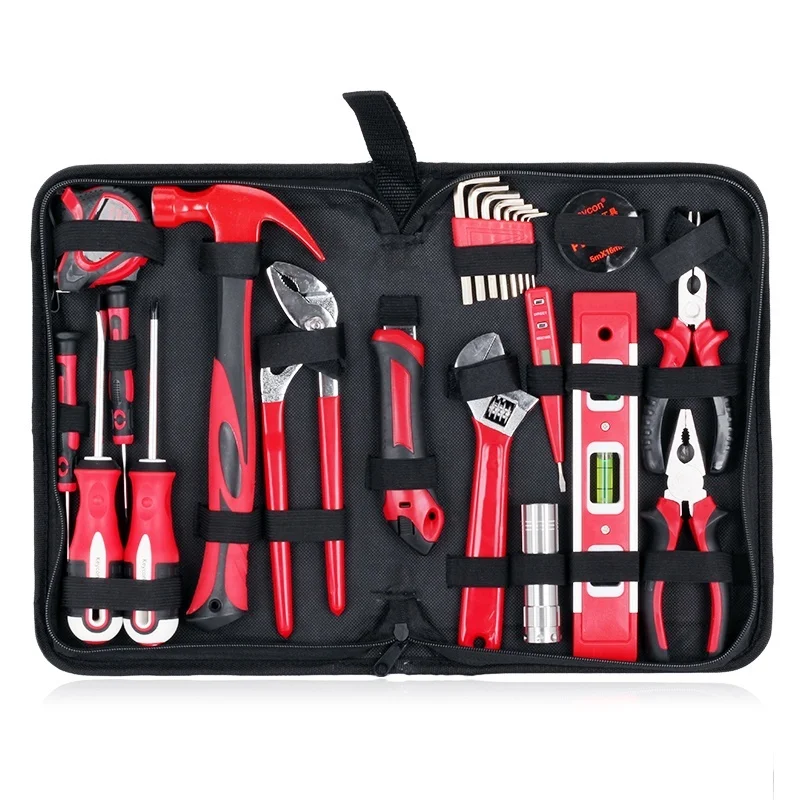

28 Pcs Hand Tool Set General Household Hand Tool Kit With Plastic Toolbox Storage Case Socket Wrench Screwdriver Knife